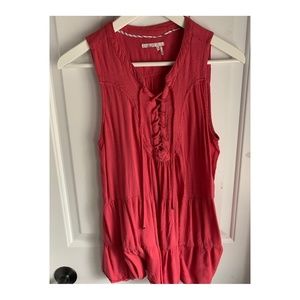 Pink cross tie Anthropologie tank